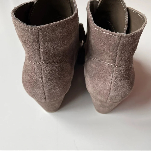 CROWN VINTAGE Spark Wedge Suede Lace-Up Women’s Ankle Chic Rustic Bootie Shoes - Picture 4 of 14